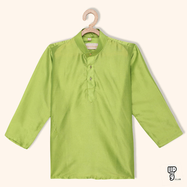 THANGAMAGAN PREMIUM Boys Green Original Regular Fit Solid Casual Kurta
