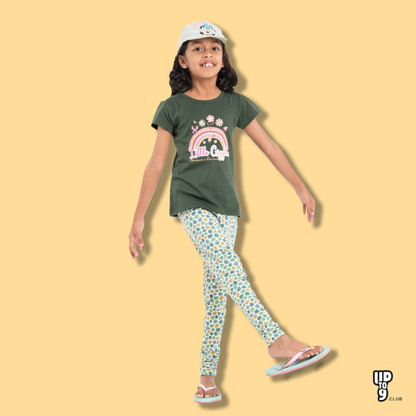 Graphic Printed T-Shirt & Leggings set