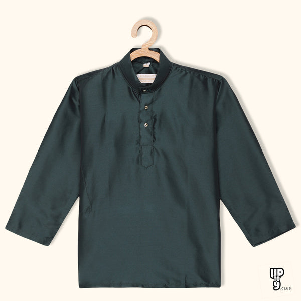 THANGAMAGAN PREMIUM Boys Black Original Regular Fit Solid Casual Kurta