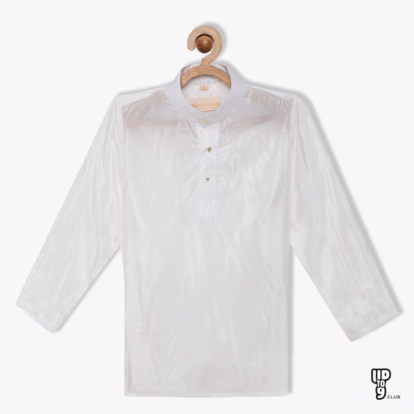 THANGAMAGAN PREMIUM Boys White Original Regular Fit Solid Casual Kurta