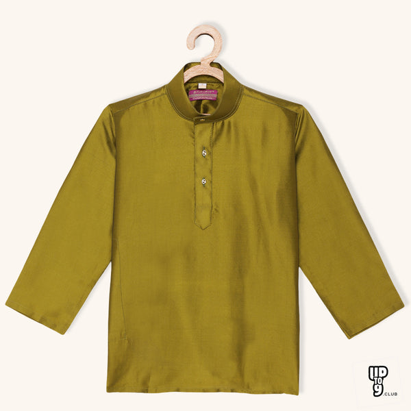 THANGAMAGAN PREMIUM Boys Green Original Regular Fit Solid Casual Kurta