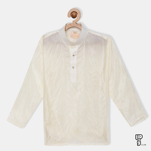 THANGAMAGAN PREMIUM Boys White Original Regular Fit Solid Casual Kurta