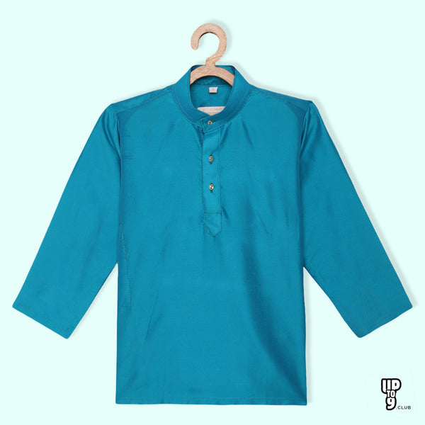 THANGAMAGAN PREMIUM Boys Blue Original Regular Fit Solid Casual Kurta