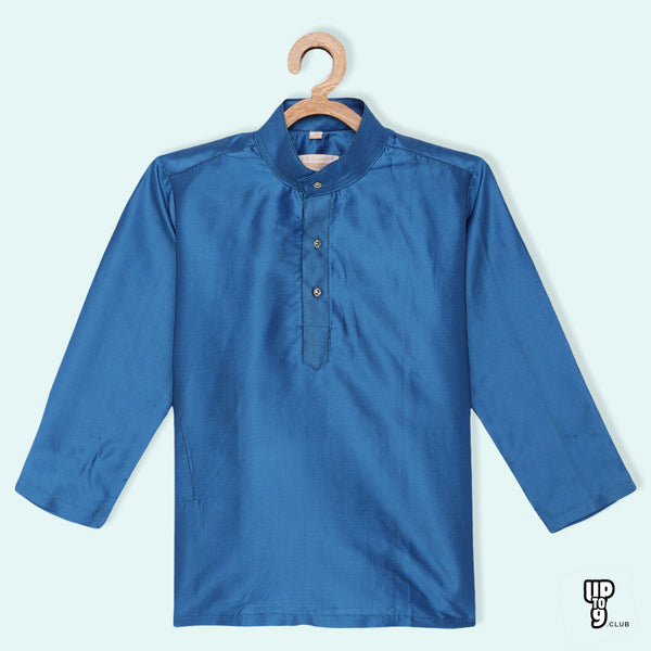 THANGAMAGAN PREMIUM Boys Blue Original Regular Fit Solid Casual Kurta