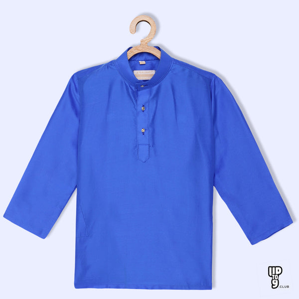 THANGAMAGAN PREMIUM Boys Blue Original Regular Fit Solid Casual Kurta