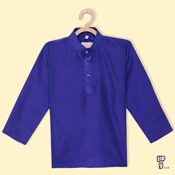 THANGAMAGAN PREMIUM Boys Blue Original Regular Fit Solid Casual Kurta